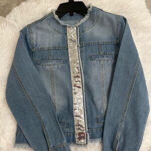 Embellished Denim Jacket SZ S